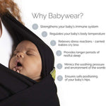 Baby Wrap Carrier Grey - The Original Child and Newborn Sling Perfect for Infants and Babies Up to 35 lbs (0 - 36 months)